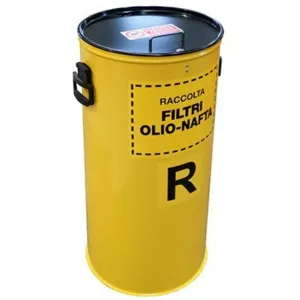 Contenitore Cilindrico per filtri olio e nafta usati – 100 litri