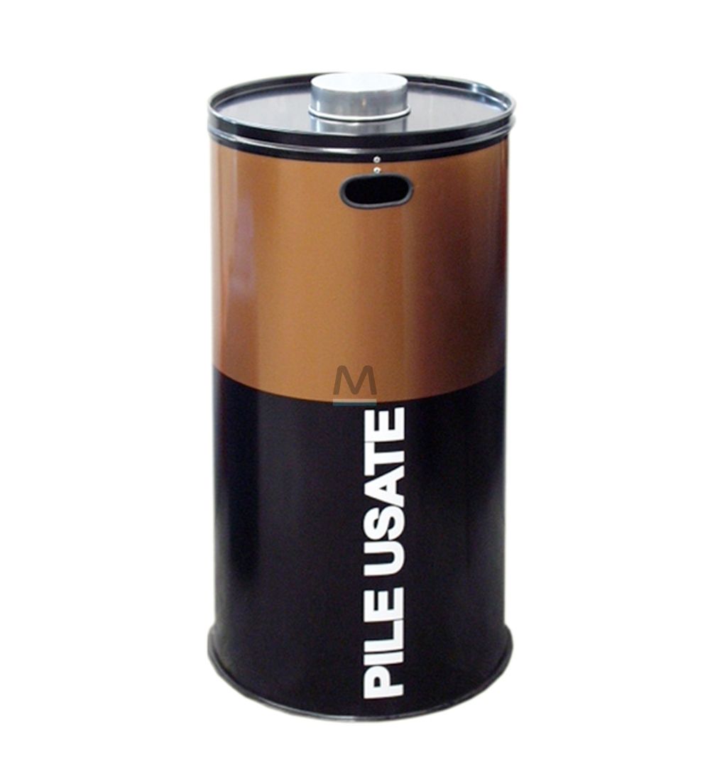 Contenitore cilindrico per pile esauste – 30 Lt