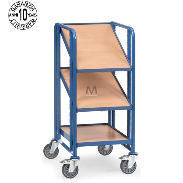 Carrello portamateriale a 3 ripiani in legno dim. 510x630 mm